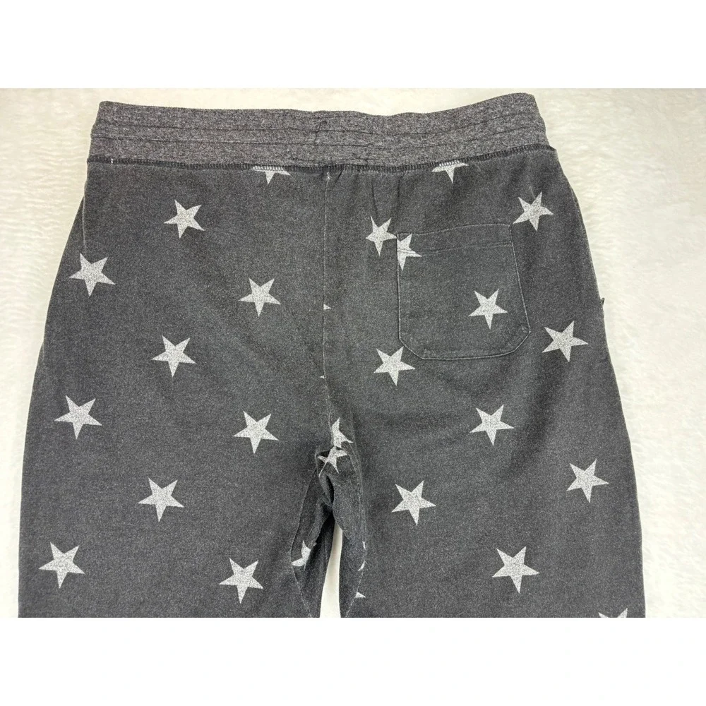 Brooklyn Cloth Mens Star Print Joggers Charcoal Grey Sweatpants Size L